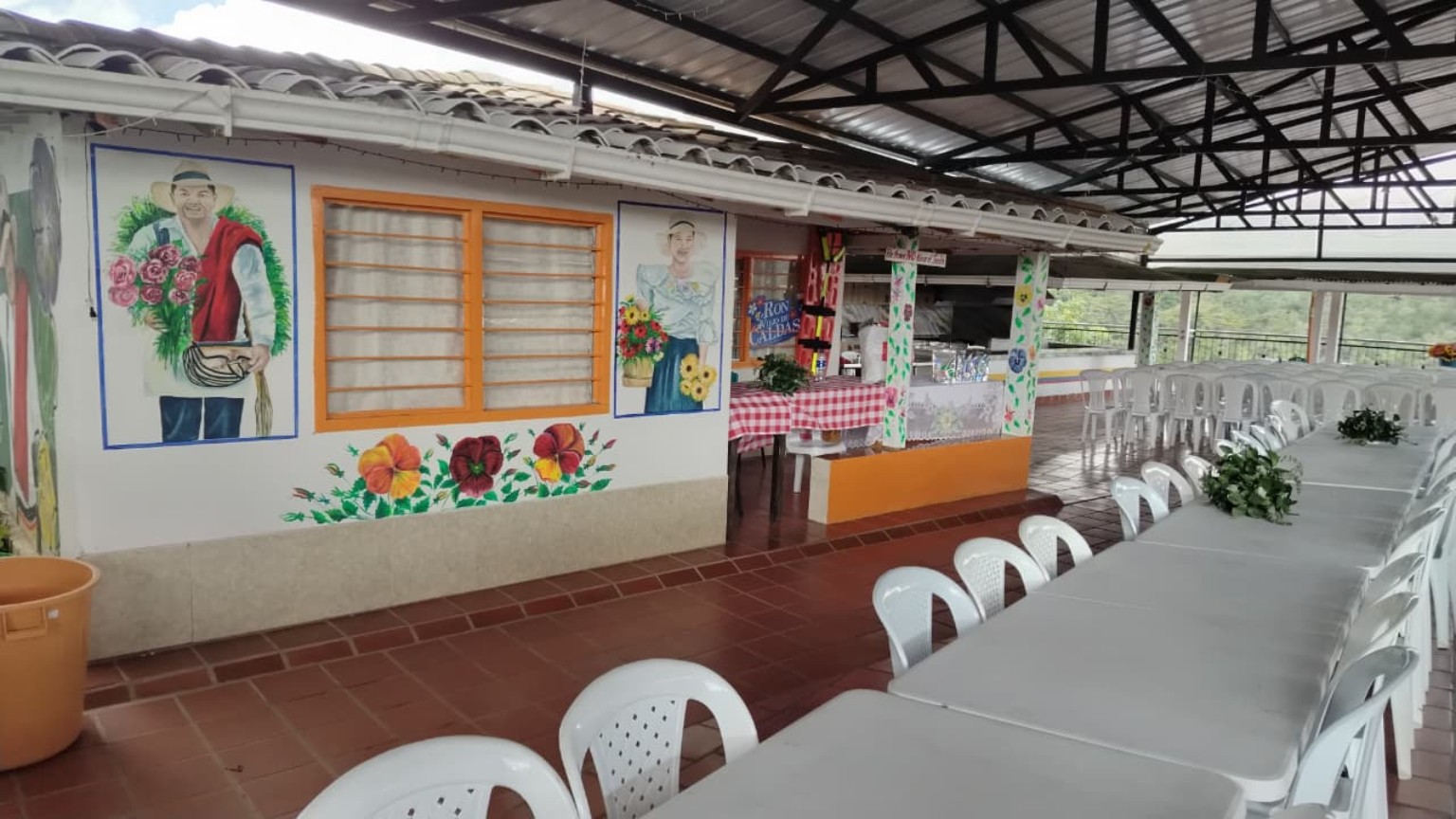 Espacio para el encuentro familiar en la finca